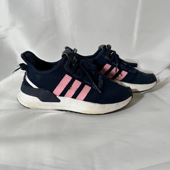 Adidas navy and pink sneakers youth 4 or women's 6 - Picture 4 of 7